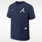 Atlanta Braves Authentic Collection Men's Nike MLB Short-Sleeve Windshirt