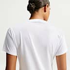 Top a manica corta con scollo a V NikeSKIMS Performance in misto cotone – Donna