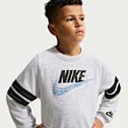 Nike Sportswear In The Zone Little Kids' French Terry Oversized Crew