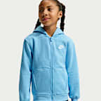 Nike Sportswear Club Fleece Sudadera con gorro de cierre completo para niños talla grande