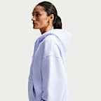 Sudadera con gorro oversized de cierre completo para mujer Nike Studio Fleece Medium Weight