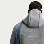 Casaco Windrunner em lã cardada com fecho completo e bloco de cor Nike Tech para homem