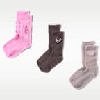 Nike Juxta-Girl Kids' Crew Socks (3 Pairs)