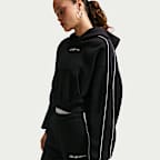 Sudadera con gorro sin cierre cropped para mujer Nike Studio Fleece Medium Weight "Graphic Pack"