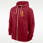Sudadera con gorro universitaria Nike Dri-FIT de cierre completo para hombre USC Sideline Standard Issue