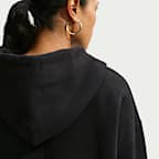 Damska bluza z kapturem o kroju oversize z zamkiem na całej długości Nike Studio Fleece Medium Weight