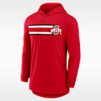 Ohio State Primetime Pattern Men's Nike Dri-FIT College Long-Sleeve Hooded T-Shirt