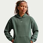 Sudadera con gorro sin cierre oversized para niña Nike Sportswear Studio Fleece