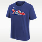 Philadelphia Phillies Wordmark Big Kids' Nike MLB T-Shirt