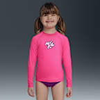 Playera de manga larga Nike Swim Hydroguard para niñas talla pequeña