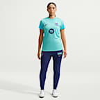 Kortärmad fotbollströja FC Barcelona Strike (tredjeställ) Nike Dri-FIT för kvinnor