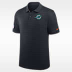 Miami Dolphins Rivalries Collection Sideline Victory Striped Men's Nike Dri-FIT NFL Polo