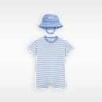 Nike Baby Short Sleeve Romper with Bucket Hat