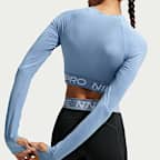 Nike Pro Dri-FIT rövid szabású, hosszú ujjú női felső