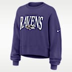 Baltimore Ravens Rewind Phoenix Women's Nike NFL Oversized Pullover Crew