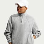 Sudadera oversized con cierre de 1/4 para mujer Nike Studio Fleece Heavyweight Plush