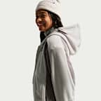 Sudadera con gorro de cierre completo acondicionada para el invierno para niños talla grande Nike Club Fleece