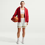 Shorts de básquetbol de tejido Fleece de 13 cm para mujer Nike Crossover