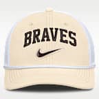 Gorra de rejilla Nike Dri-FIT de la MLB ajustable para hombre Atlanta Braves Rise