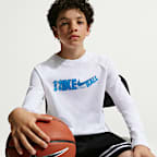 Playera de manga larga para niños Nike