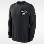 Sudadera de cuello redondo sin cierre Nike de la NFL para hombre Philadelphia Eagles Draw Block Club