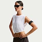 Canotta corta con incrocio sul davanti NikeSKIMS Performance Cotton Blend – Donna