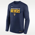 Milwaukee Brewers Authentic Collection Team Issue Men's Nike Dri-FIT MLB Long-Sleeve T-Shirt