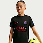 Paris Saint-Germain Strike Older Kids' Nike Football Dri-FIT Short-Sleeve Top
