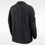 Playera Nike Dri-FIT de la NFL de medio cierre para hombre Philadelphia Eagles Sideline