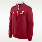 Sudadera de cuello redondo universitaria Nike de medio cierre para hombre Alabama Primetime Primary Logo