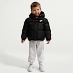 Nike Toddler Jacquard Logo Mixed Media Puffer Jacket