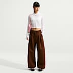 Nike Article Fleece Oversize-Hose mit mittelhohem Bund und weitem Bein (Damen)