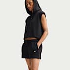 Shorts de tiro medio para mujer Nike Studio Fleece Lightweight "French Terry"