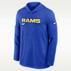 Los Angeles Rams Pure Fury Sideline Men's Nike Dri-FIT NFL Long-Sleeve Hooded Top
