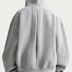 Sudadera con gorro plisada oversized de cierre completo para mujer Nike Studio Fleece Heavyweight