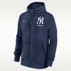 Sudadera con gorro Nike de la MLB de cierre completo para hombre New York Yankees Lockup