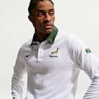 Rugbytröja Springboks Away Nike med långa ärmar för män