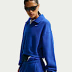 Nike Studio Fleece Medium Weight Women's Oversized Cropped Polo