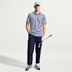Pánská pruhovaná golfová polokošile Nike Par Dri-FIT