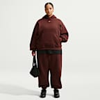 Felpa pullover oversize con cappuccio Nike Studio Fleece di peso medio (Plus size) – Donna