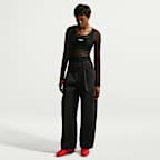 Playera transparente de manga larga slim para mujer Nike Sportswear