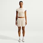 NikeSKIMS Stretch Knit Women's Cropped Crew-Neck Top