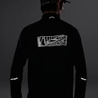 Nike Miler 男款 Therma-FIT 冬季半長式拉鍊跑步上衣