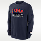 Sudadera de cuello redondo sin cierre Nike para hombre Japan National Baseball Team 2026 World Baseball Classic Complex Undefeated