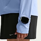 Playera de correr Dri-FIT UV de cierre de 1/4 para mujer (talla grande) Nike Swift