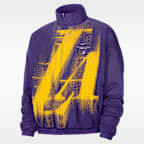 Chamarra de básquetbol de tejido Woven para hombre Los Angeles Lakers Nike Standard Issue