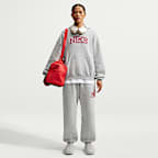 Nike Studio Fleece Medium Weight 'Graphic Pack' Women's Oversized Pullover Logo Hoodie