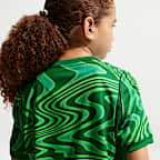 Jersey de fútbol de manga corta Nike Dri-FIT Replica de Brasil portero 2026 Stadium para niños talla grande