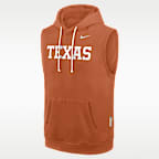Sudadera con gorro sin cierre sin mangas universitaria Nike Dri-FIT para hombre Texas Sideline