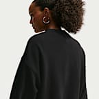 Nike Studio Fleece Medium Weight Women's Oversized Cropped Crew-Neck Sweatshirt